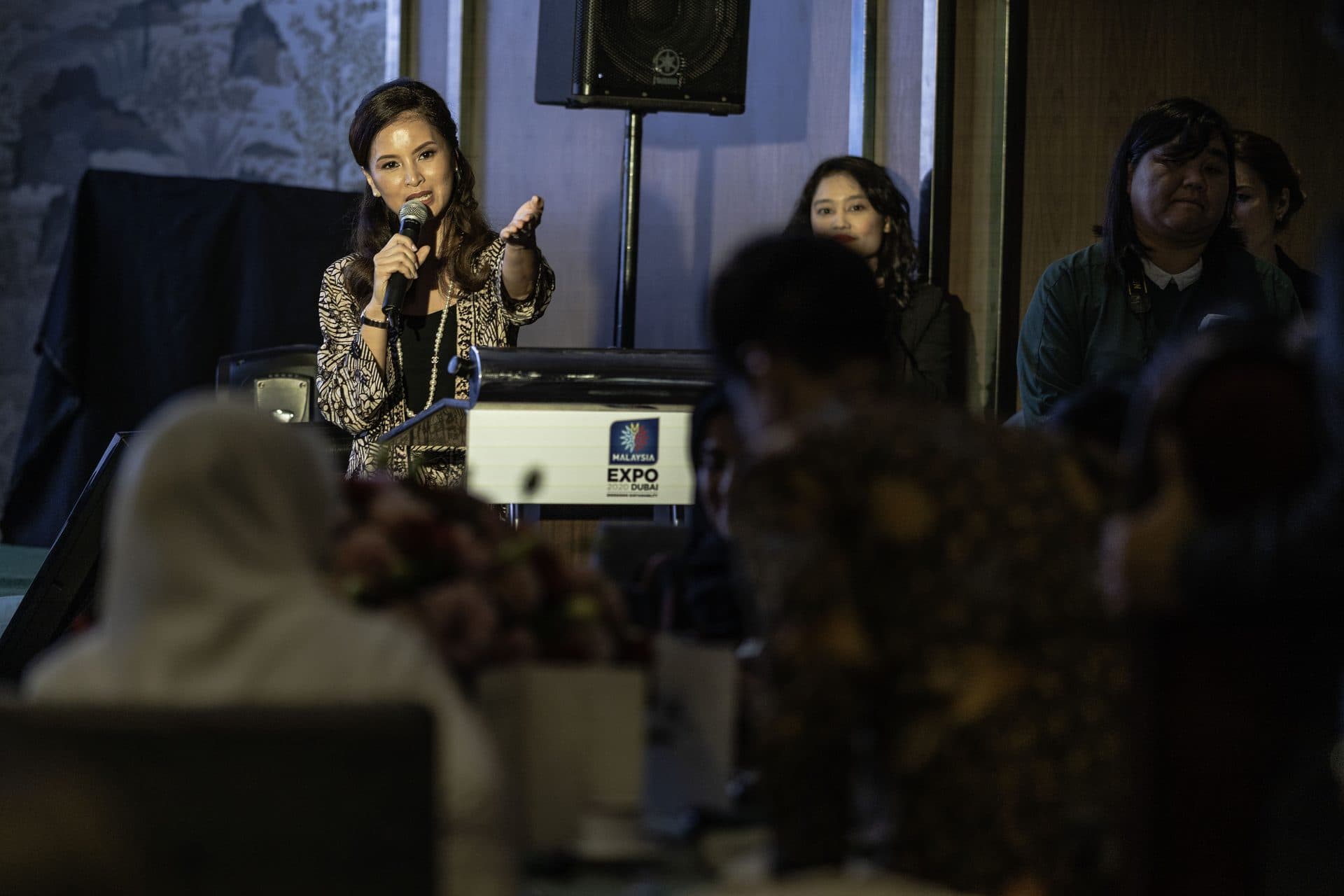 Daphne Iking speaking at a conference