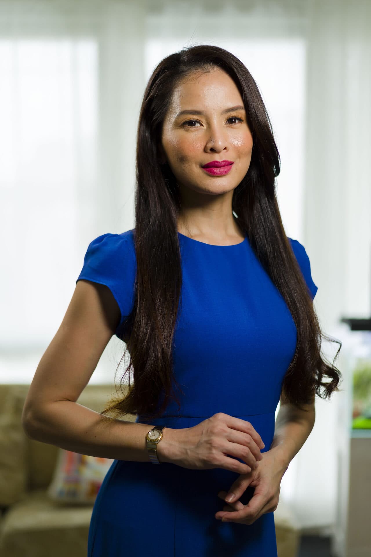 Daphne Iking hosting an event