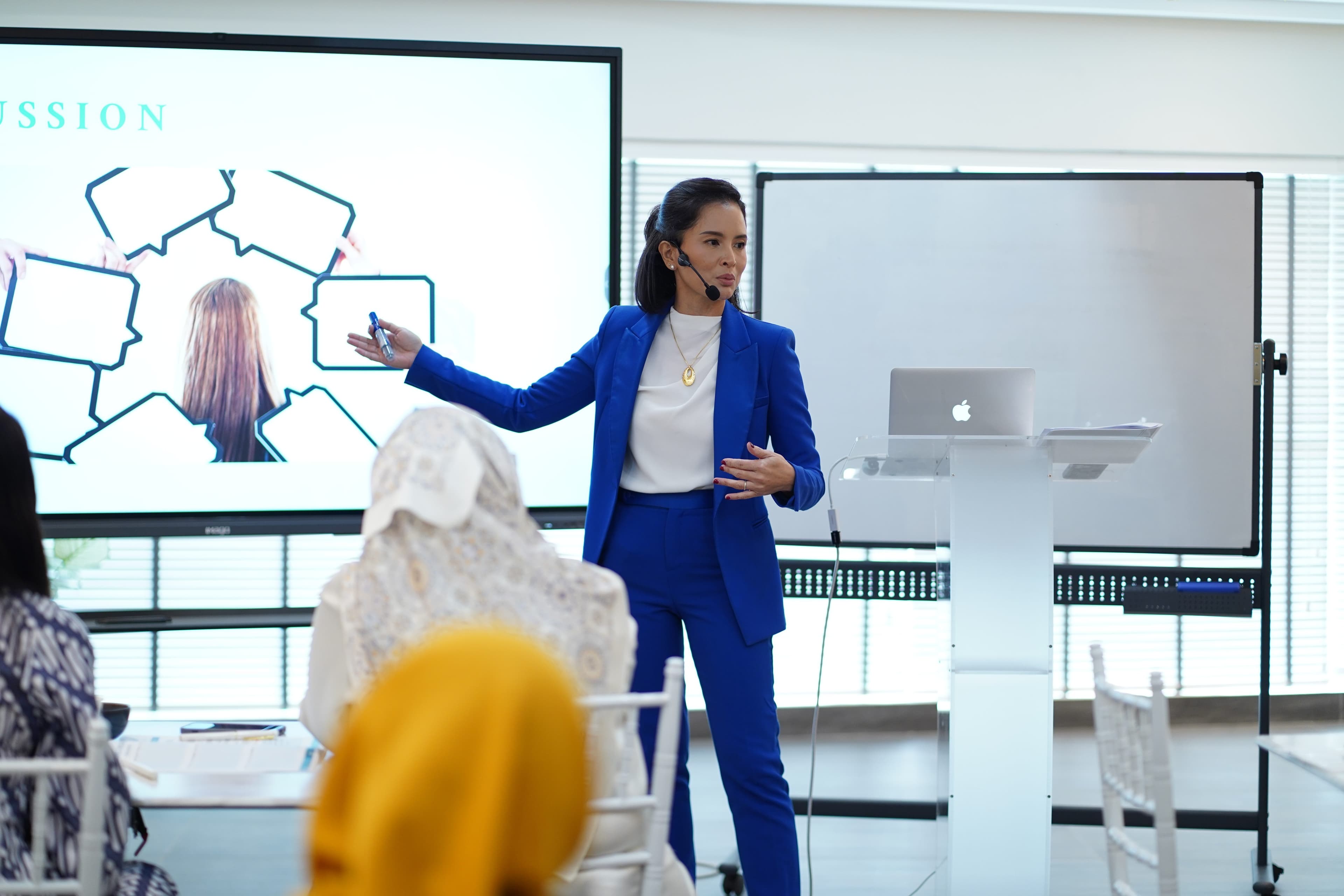 Daphne Iking facilitating a corporate training workshop