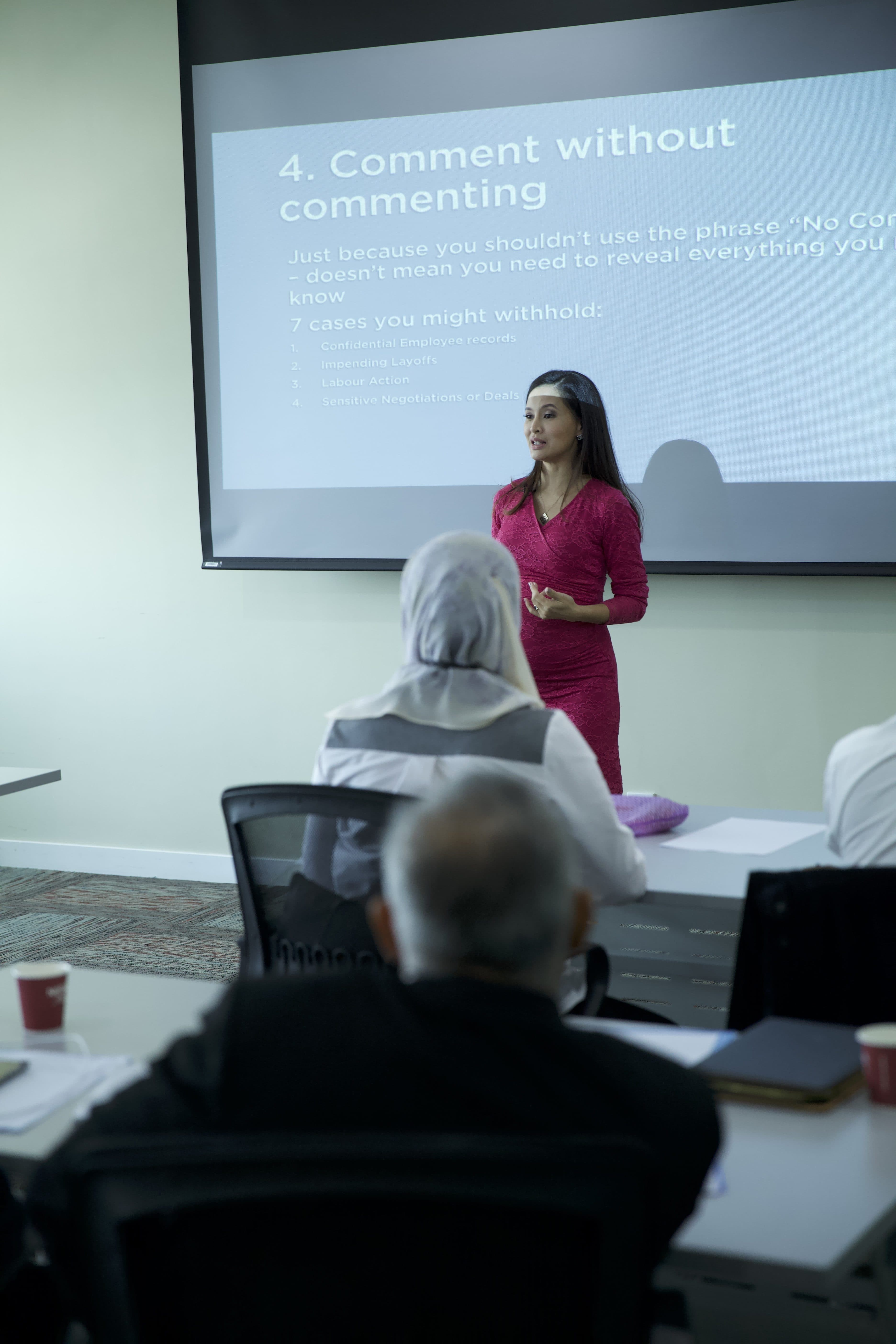 Daphne Iking delivering a live corporate training session